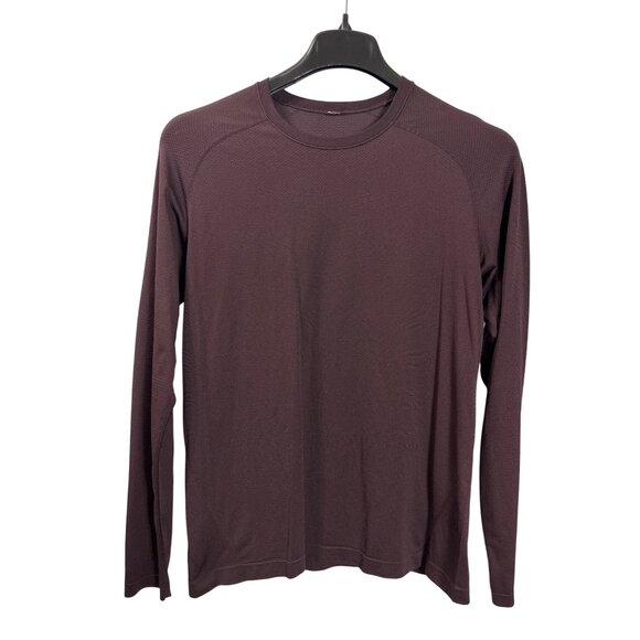 Lululemon Mens Lululemon Metal Vent Tech Long Sleeve 2.0 Size M Burgundy - Picture 1 of 6